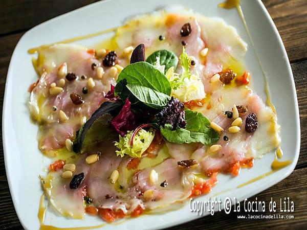 Carpaccio de bacalao