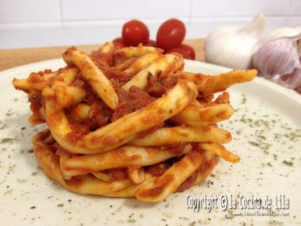 Pasta con salsa de tomate