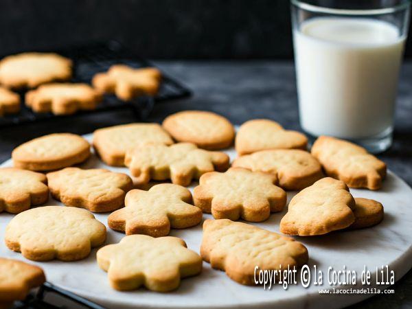 Galletas de mantequilla para decorar.