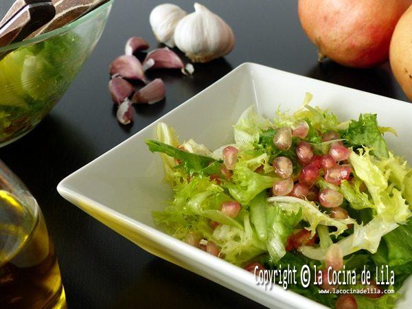 Ensalada de escarola y granadas