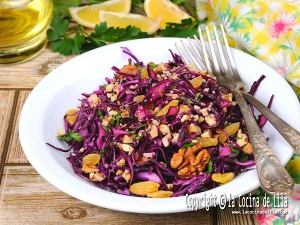 Cómo hacer ensalada de col lombarda