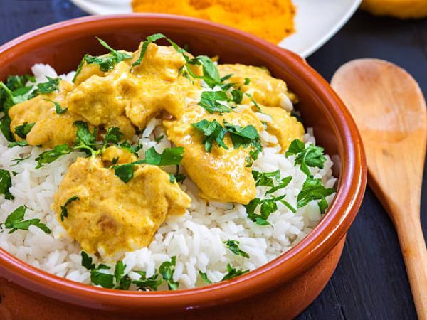 Receta de pollo al curry con leche de coco