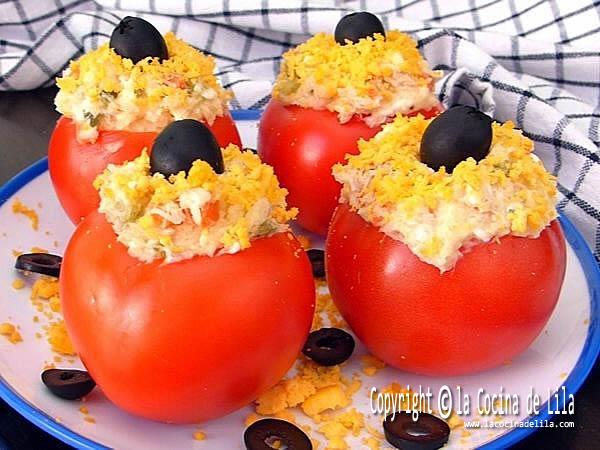 Tomates rellenos de ensaladilla