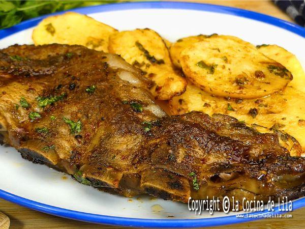 costillas al horno con patatas