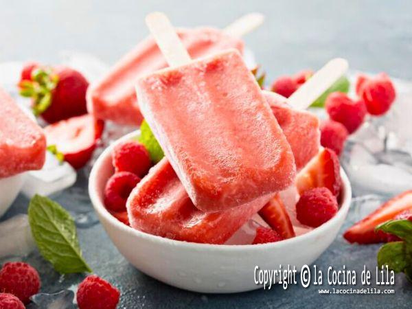 paleta de fresa